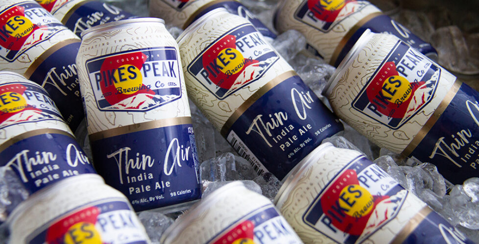 Pikes Peak Brewing Thin Air Session IPA available in cans and on draft year round at both brewery locations in Colorado Springs and Monument and retailers across Colorado